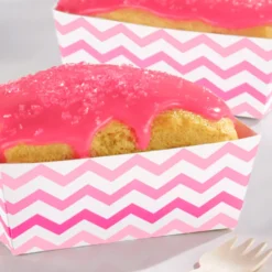 Set de 24 Recipientes Rectangulares Rosa Chevron