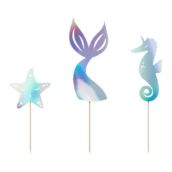 Set de 3 Toppers Sirena Party