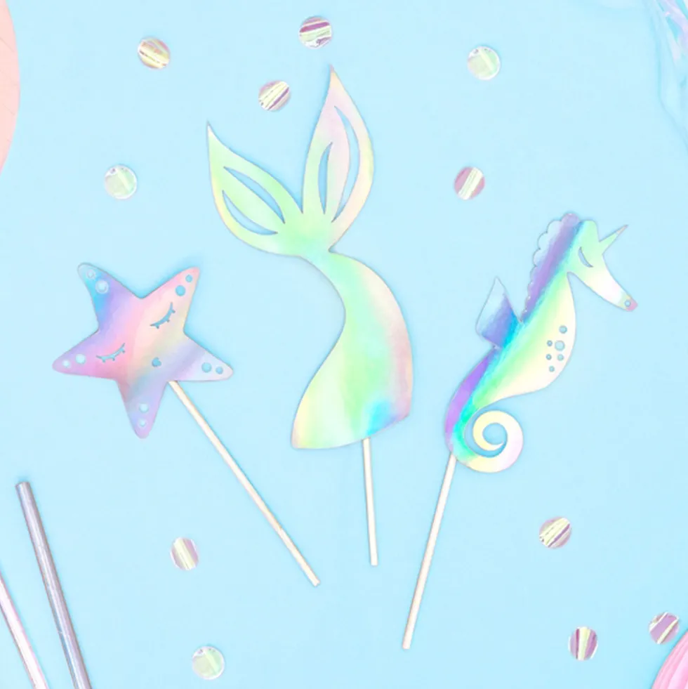 Set de 3 Toppers Sirena Party
