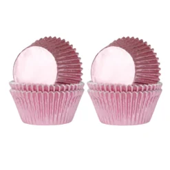 Set 36 Mini Cápsulas Cupcakes Pink Foil