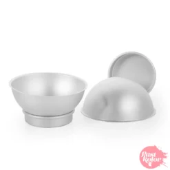 Set 2 Moldes Aluminio Semiesféricos + 2 Bases - Balón