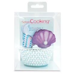 Set para Decoración de Cupcakes Sirena 24 ud