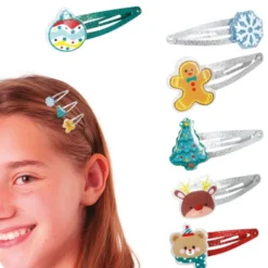 Set 6 Pinzas de Pelo Navidad Surtidas