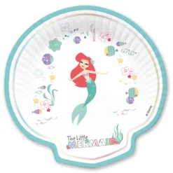Set 4 Platos de Servir Princesas Disney Ariel Under The Sea 25 cm