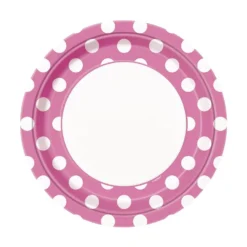 Set 8 Platos Lunares Rosa y Blanco 22 cm