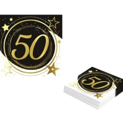 Set 12 Servilletas 50 Cumpleaños