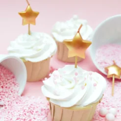 Set Velas Cumpleaños Doradas 15 ud - Scrapcooking