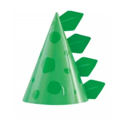 Sombreros de Papel Dinosaurio Azul y Verde 8 ud