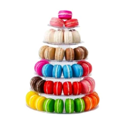 Soporte Transparente para Macarons Redondo 6 Niveles