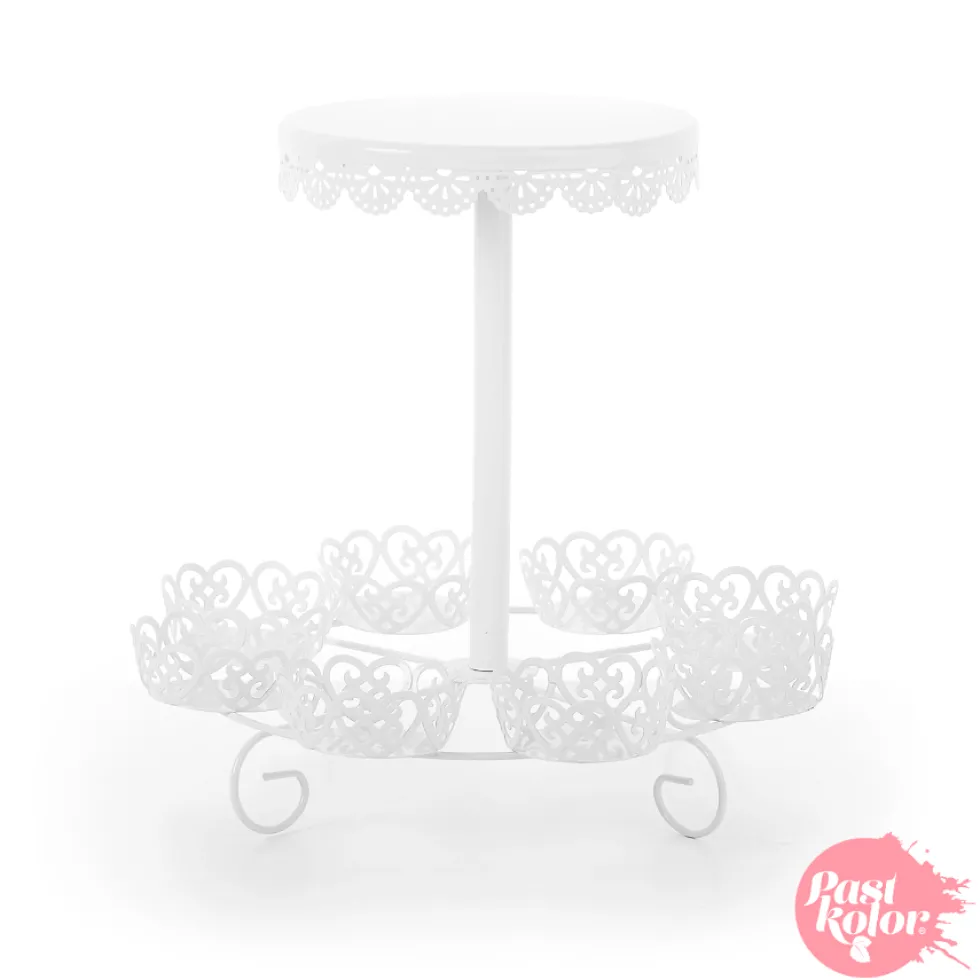 Stand para cupcakes blanco acuario 8 cavidades