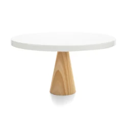 Stand para Tarta Natural Redondo Blanco de 30 cm