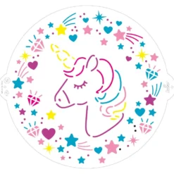 Stencil Decorativo para Tartas Unicornio