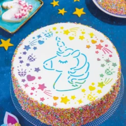 Stencil Decorativo para Tartas Unicornio