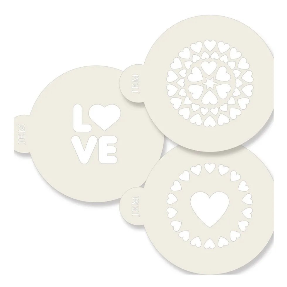Stencil Love 3 ud