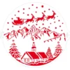 Stencil Paisaje de Navidad 25 cm
