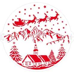 Stencil Paisaje de Navidad 25 cm