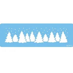 Stencil Bosque Navideño 18 cm