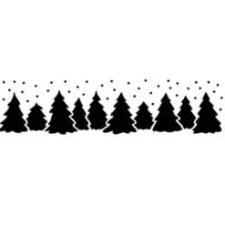 Stencil Bosque Navideño 18 cm