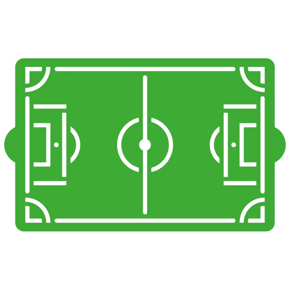 Stencil Decorativo para Tartas Campo de Fútbol 30 cm