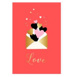 Tarjeta de Felicitación Corazón Modelo J