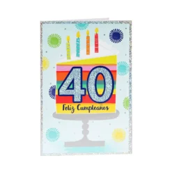 Tarjeta de Felicitación 40 Cumpleaños Modelo A