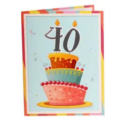 Tarjeta de Felicitación Gigante 40 Cumpleaños