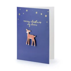 Tarjeta de Felicitación Navidad con Pin