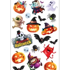 Tatuajes Temporales Infantiles de Halloween – Pack Multidiseños