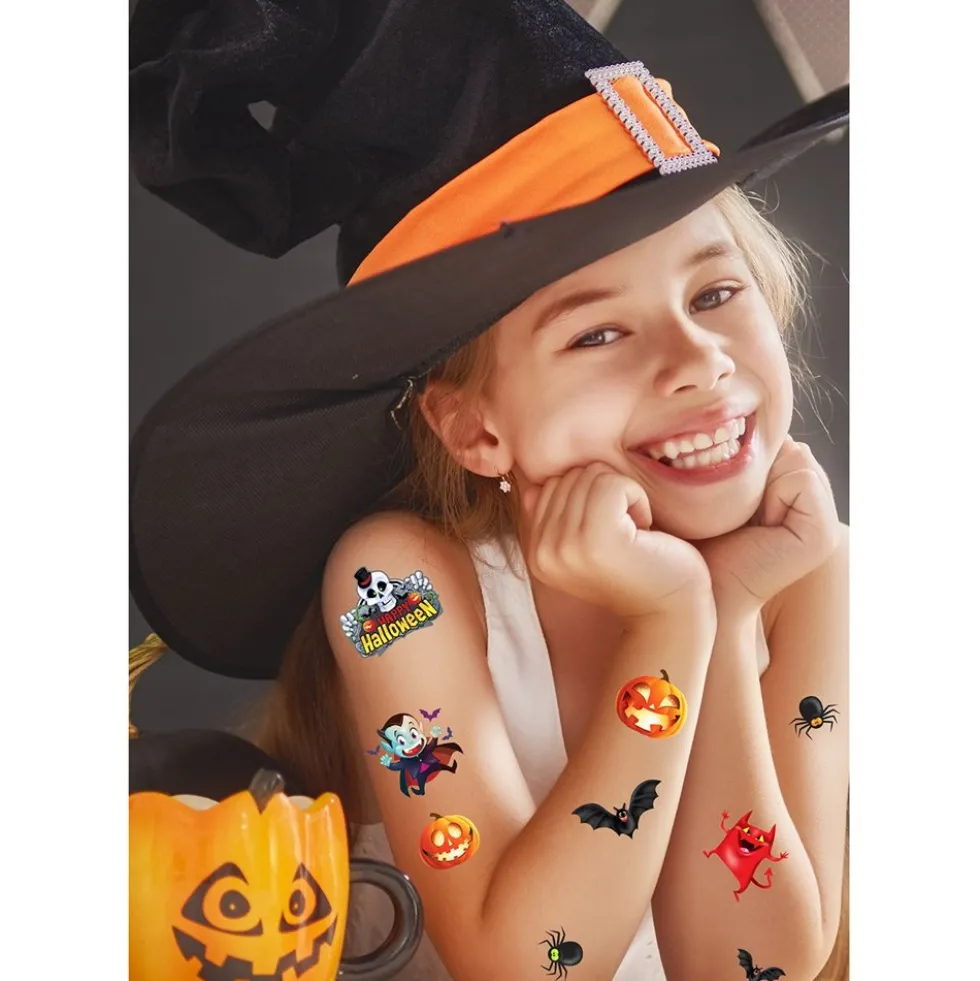 Tatuajes Temporales Infantiles de Halloween – Pack Multidiseños