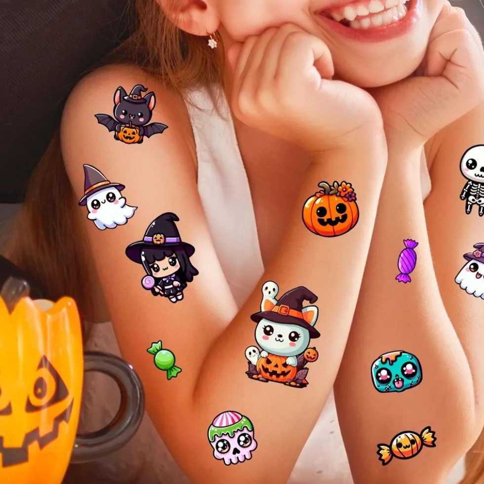 Tatuajes Temporales Infantiles Halloween – Pequeños Monstruos