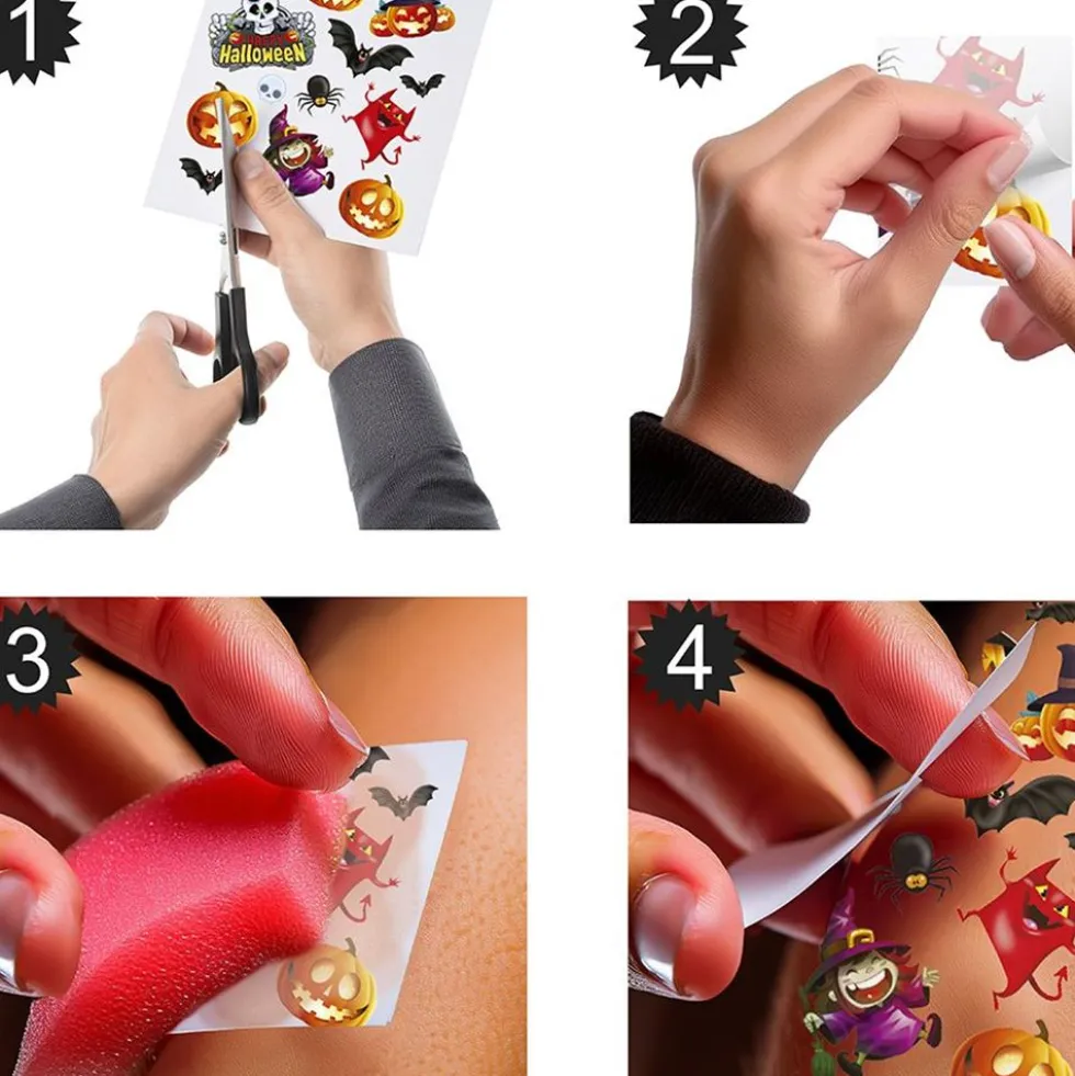 Tatuajes Temporales Infantiles Halloween – Pequeños Monstruos