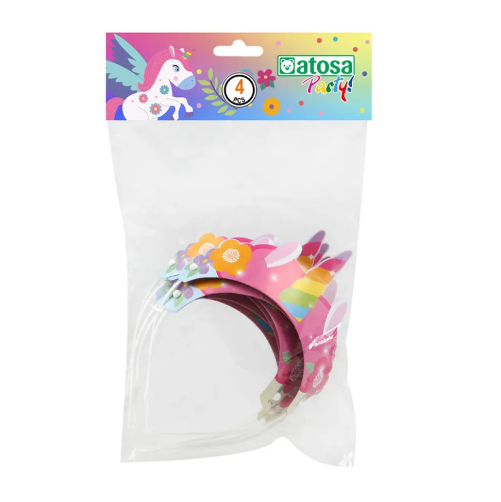 Tiara Princesa Unicornio 4 ud