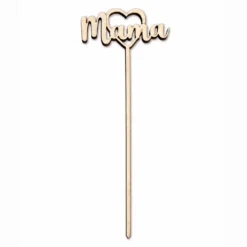 Topper de Madera Natural Mamá 8 cm - Mopec