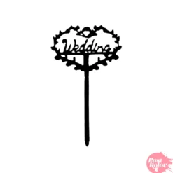 Topper Para Cupcake Negro - wedding