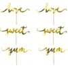 Topper para Cupcakes Love Oro 6 ud - Partydeco