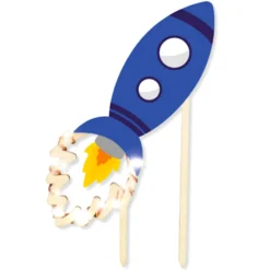 Topper para Tarta Cohete Led 13 cm - Scrapcooking