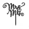 Topper para Tarta de Bodas Mr & Mrs Negro