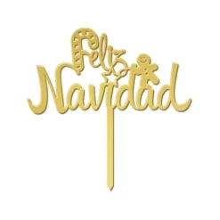 Topper para Tarta Feliz Navidad 14 cm