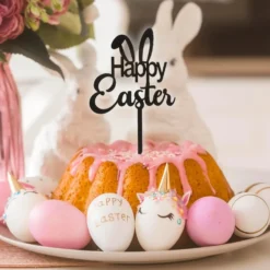 Topper para Tarta Happy Easter 16 cm - Dekora