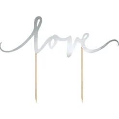 Topper para Tarta Love Plata - Partydeco