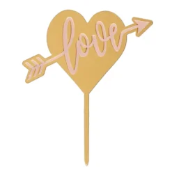 Topper para Tarta Love Rosa 13 cm