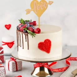 Topper para Tarta Love Rosa 13 cm