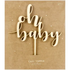 Topper para Tarta Madera Oh Baby 13 cm - Partydeco