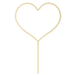 Topper para Tarta Madera Corazón 23 cm - Partydeco