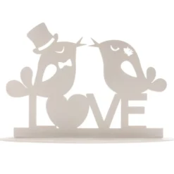 Topper para Tarta Metálico Pájaros Love - Dekora