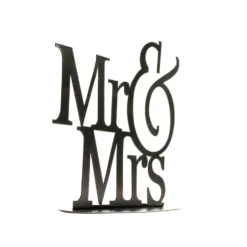 Topper para Tarta Mr & Mrs Negro