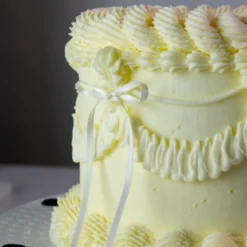 Topper con Lazo de Cinta Blanco para Tartas - 8 piezas