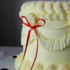 Topper con Lazo de Cinta Roja para Tartas - 8 piezas