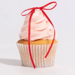 Topper con Lazo de Cinta Roja para Tartas - 8 piezas