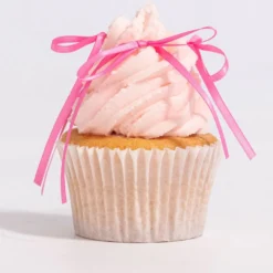 Topper con Lazo de Cinta Rosa para Tartas - 8 piezas